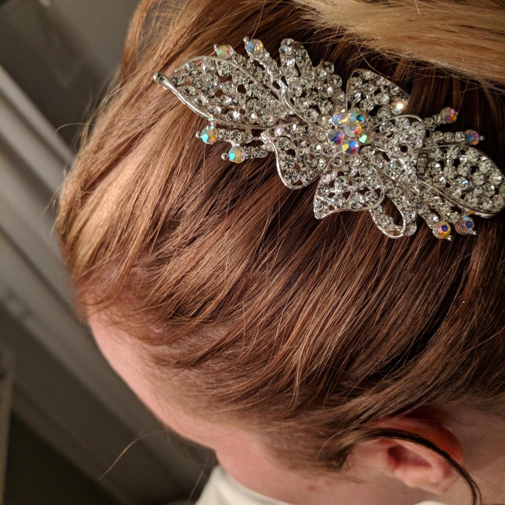 Wedding Bride Rhinestone Hair Comb - Picture 3 of 4